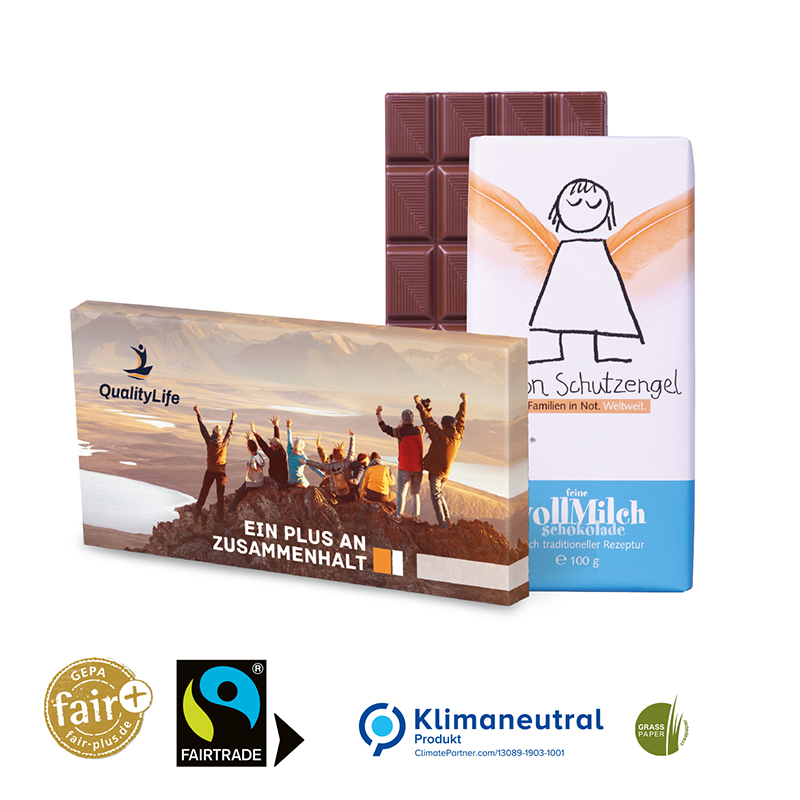 Schutzengel Schokolade, 100 g, Klimaneutral, FSC®